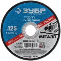 Круг ЗУБР 36200-125-1.0, 80 м/сек, A54RBF