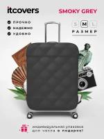Чехол для чемодана itcovers, 80 л, размер M, серый, черный