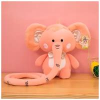 Мягкая игрушка розовый Слон ростомер 35 см + 150 см / Подарок для новорожденного