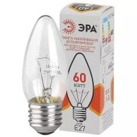 Лампа накал 60Вт свеча Е27 прозр ДС 60-230-E27-CL ЭРА