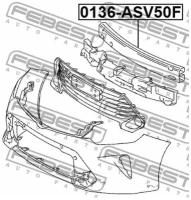 Усилитель бампера переднего, 0136ASV50F FEBEST 0136-ASV50F