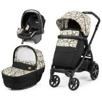 Универсальная коляска Peg-Perego Book SL Modular (3 в 1), graphic gold, цвет шасси: черный