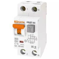 Автоматический выключатель дифференциального тока TDM АВДТ63 2P 16 A 30 мA