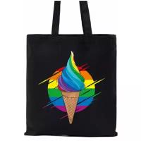 Холщевая сумка шоппер с принтом Rainbow