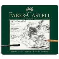 Faber-Castell Набор художественных изделий Pitt Charcoal (112978) черный 24 шт