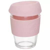 D'casa Стакан для кофе с силиконовой крышкой Eco Life 330мл розовый