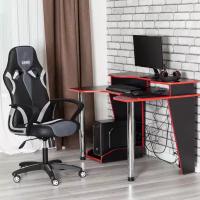 Компьютерное кресло TetChair Runner игровое, обивка: искусственная кожа/текстиль, цвет: черный/серый 36-6/12/14