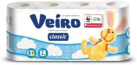 Туалетная бумага Veiro Classic белая 8 рул