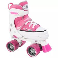 Раздвижные ролики-квады HUDORA Roller Skate, розовые 22033