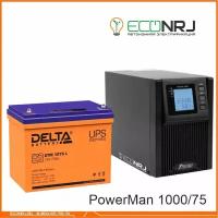 ИБП POWERMAN ONLINE 1000 Plus + Delta DTM 1275 L