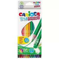 Carioca набор цветных карандашей Tita Erasable 12 цветов (42897), 12 шт