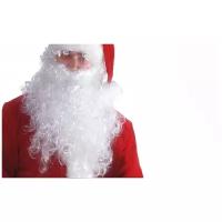 Борода Деда Мороза Большая, белый, 50 см