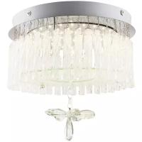 Люстра светодиодная Globo Lighting Mathilda 68397-12, 12 Вт, кол-во ламп: 1 шт., цвет арматуры: хром, цвет плафона: бесцветный