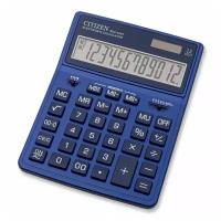 Калькулятор настольный Citizen SDC-444XRNVE, 12 разрядов, двойное питание, 155*204*33мм, темно-синий