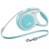 Flexi Рулетка-трос для собак до 20кг, 8м, голубая (New Comfort M Cord 8m light blue)