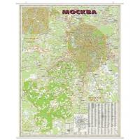 DMB Административная карта Москвы и присоединенных территорий на рейках в тубусе (4607048959770), 89 × 116 см