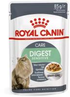 Royal Canin Digest Sensitive Консервированный корм для кошек с чув. пищ. кусочки в соусе, 85 г