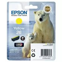 Картридж Epson C13T26144010, 300 стр, желтый