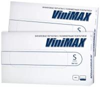 Набор, ViniMax, Перчатки винил неопудренные S ViniMax 100 шт./упк, 2 шт