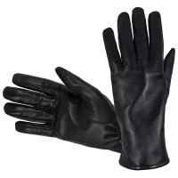 Перчатки 4hands демисезонные, натуральная кожа, подкладка, размер 8, черный