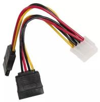 Кабель питания SATA 15см, molex 4pin/2x sata15pin, на 2 устр, пакет