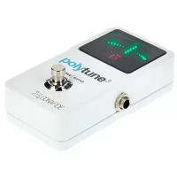 TC Electronic Polytune 3 Mini педальный тюнер в уменьшенном корпусе, цвет белый