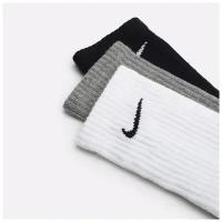 Носки мужские тренировочные Nike Everyday Cushion Crew (3 пары) - White/grey/black