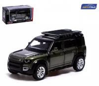 Автоград Машина металлическая LAND ROVER DEFENDER 110, 1:43, инерция, открываются двери, цвет зелёный