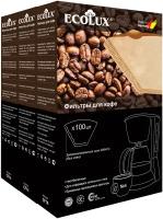 Ecolux Фильтры для кофеварок №4, неотбеленые, 300 шт, CF 47