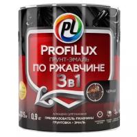 Эмаль алкидная (А) Profilux по ржавчине 3 в 1 черный 0.9 кг
