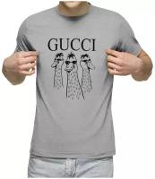 Мужская футболка «GUCCI» (L, красный)