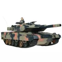 Танк Heng Long Leopard II A5 (3809), 1:24, 42 см, зеленый/черный/бежевый