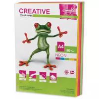 Бумага Creative A4 Color Neon 80 г/м², 250 л, желтый/зеленый/малиновый/оранжевый/розовый