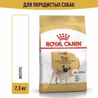 Royal Canin Pug Adult для взрослых собак породы мопс Курица, 7,5 кг