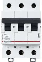 Автоматический выключатель 3-полюсной Legrand RX3 25А 4,5 кА тип С 419710