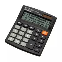 Калькулятор настольный Citizen SDC812NR, 12 разр., двойное питание, 127*105*21мм, черный