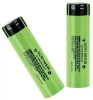 Аккумулятор 18650 Li-ion NCR18650B 3400 mAh плоский на плюсе 2 шт