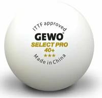 Мячи Gewo 3* Select Pro 40+ Plastic x3 White