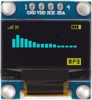 Дисплей GSMIN OLED 0.96 128x64, I2C (Желтый)