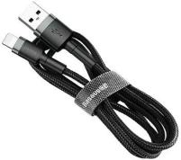 Кабель Baseus Cafule USB - Lightning CALKLF-BG1 1 м черно-серый