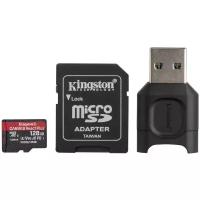 Kingston Карта памяти microSDXC 128Gb Kingston Canvas React Plus UHS-II U3 V90 A1 + USB Reader (285/165 MB/s)
