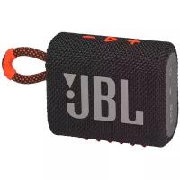 Колонка портативная JBL GO 3 черно-оранжевый JBLGO3BLKO