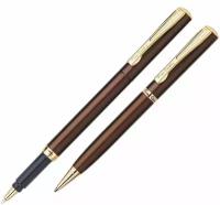 Набор подарочный Pierre Cardin Pen&Pen - Brown, шариковая ручка + ручка-роллер, M