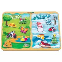 Игра на липучках WoodLand Toys Какая разница? Лето-зима (117201)