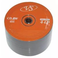 Диски CD-RW VS 700 Mb 4-12x, комплект 50 шт., Bulk, VSCDRWB5001