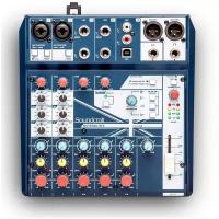 Soundcraft Notepad-8FX Компактный микшерный пульт, 2 Mic/(1 Hi-Z), 3 стерео, 1 мониторная линия,/FX-процессор Lexicon, USB аудио интерфейс