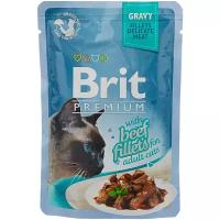 Влажный корм для кошек Brit Premium, беззерновой, с говядиной (кусочки в соусе)
