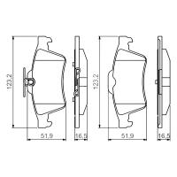 Колодки тормозные задние Focus II / Mazda 3 / S40 / C5 / Vectra C BOSCH 0986495216