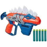 Бластер Nerf Dinosquad Stego-Smash F0805, синий/оранжевый