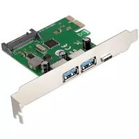 Контроллер Exegate PCI-E 2.0, 2*USB3.0 ext + 1*Type-C EXE-323 (OEM) EX283719RUS